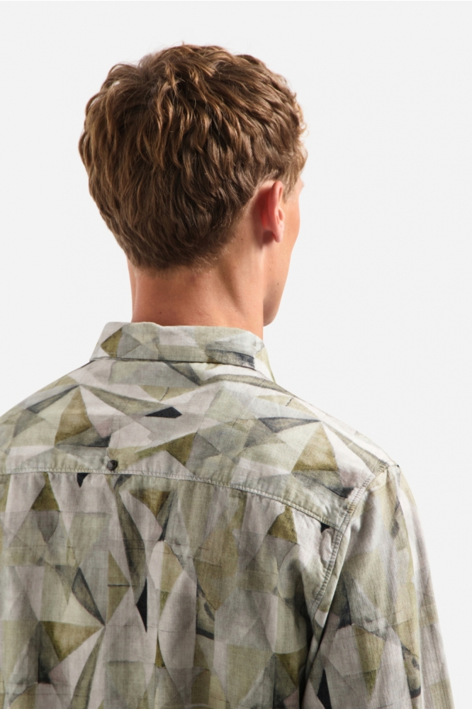 NO-EXCESS groene heren overhemd | Close up