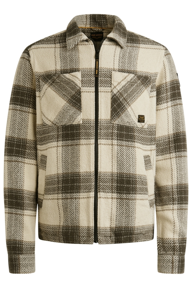 PME legend beige heren overhemd | Vooraanzicht