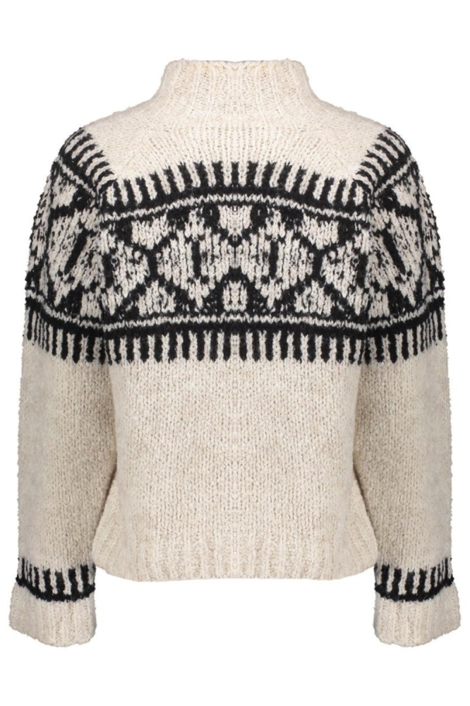 Geisha beige dames trui | Achteraanzicht