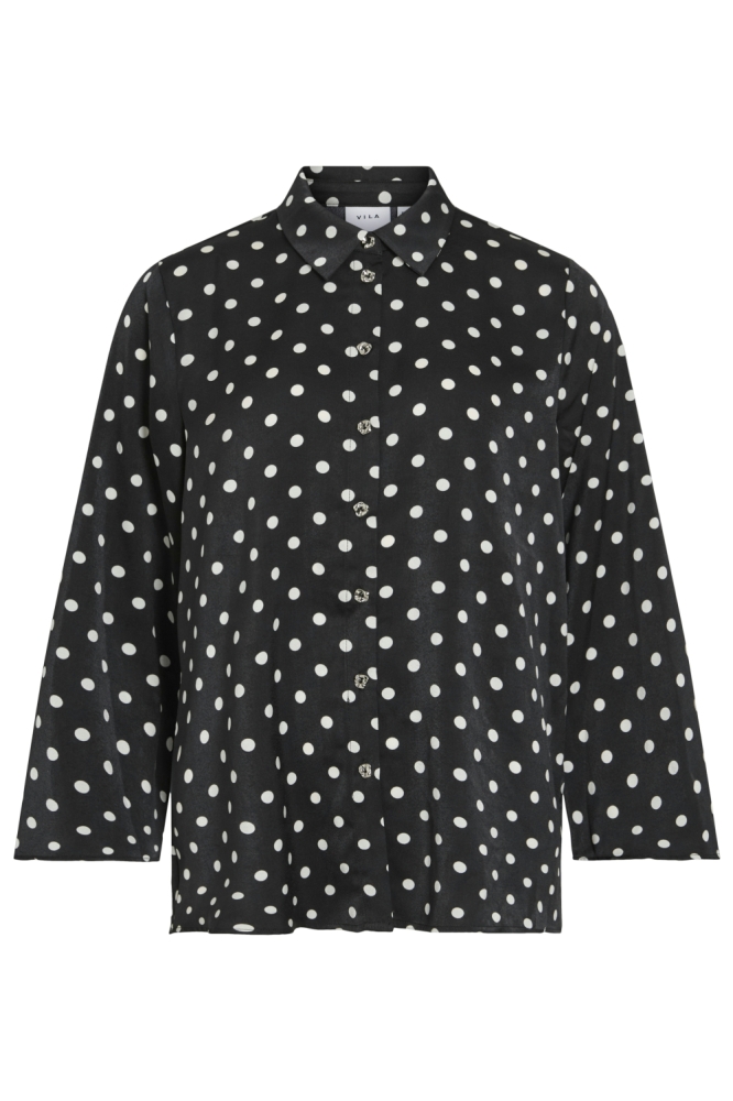 Vila zwarte dames blouse | Vooraanzicht