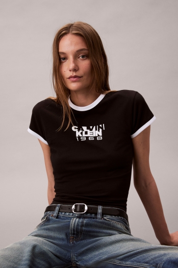 Calvin Klein ss 1968 graphic baby Zwart