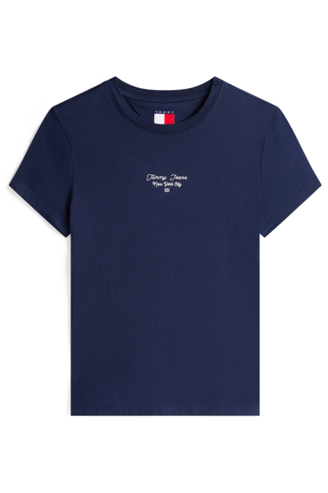 Tommy Jeans blauwe dames t-shirt | Vooraanzicht