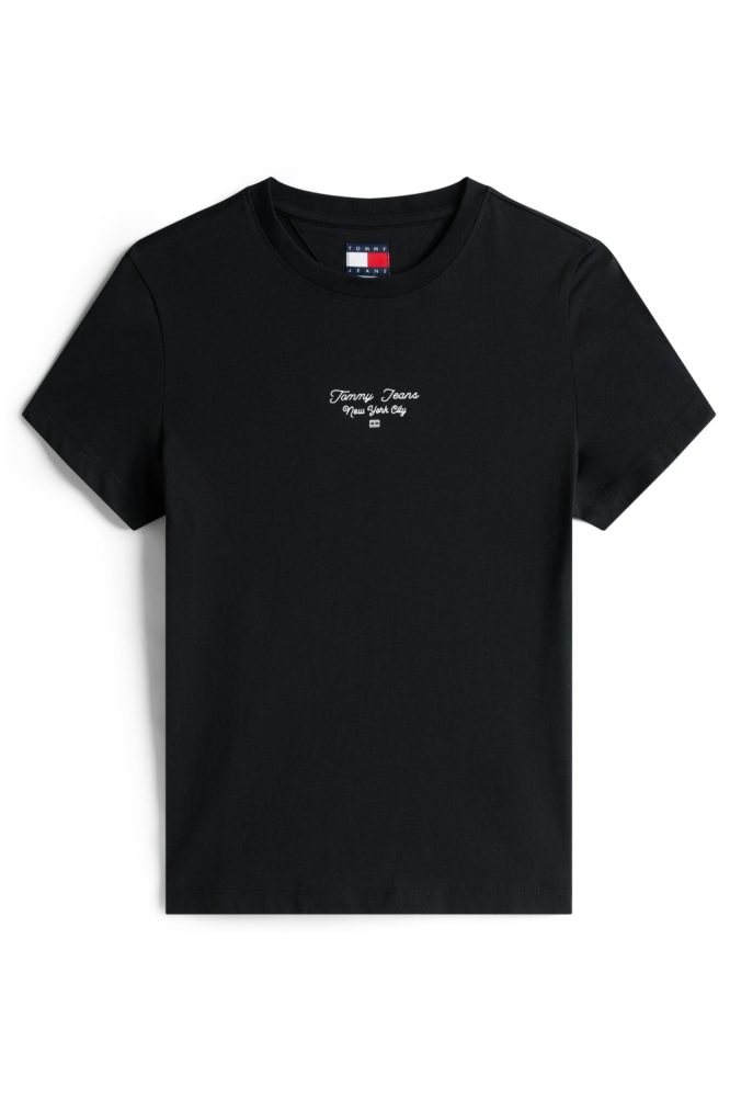 Tommy Jeans zwarte dames t-shirt | Vooraanzicht