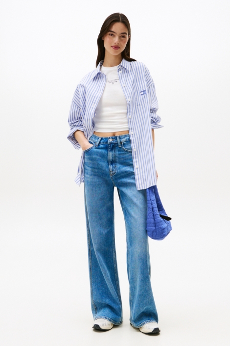 Tommy Jeans witte dames t-shirt | Model