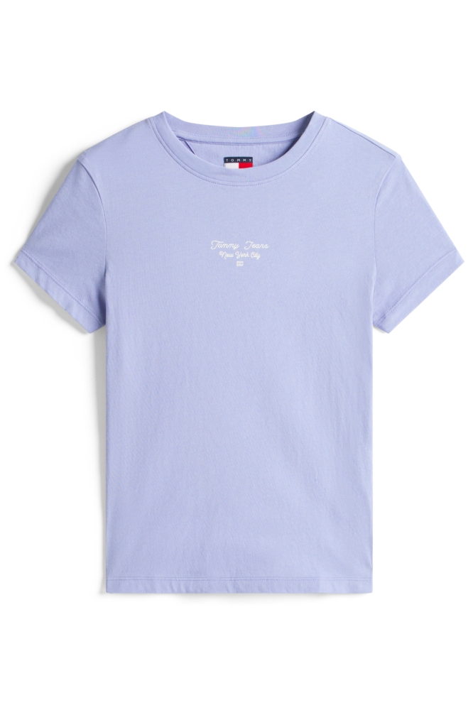 Tommy Jeans blauwe dames t-shirt | Vooraanzicht