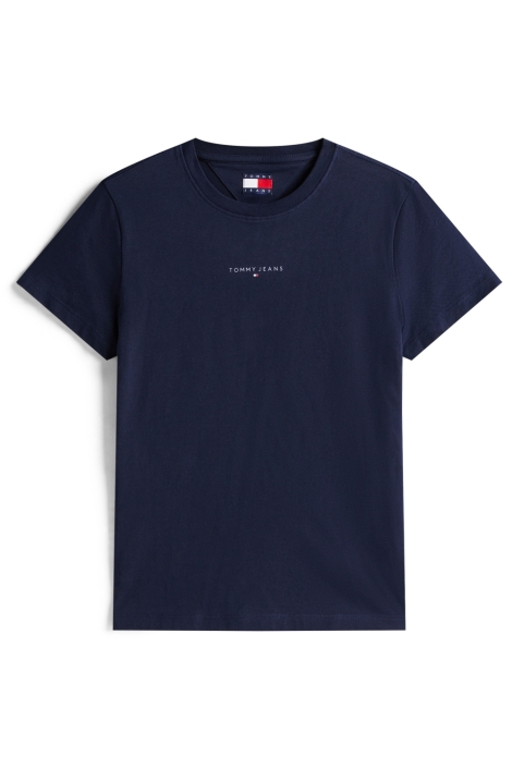 Tommy Jeans blauwe dames t-shirt | Vooraanzicht