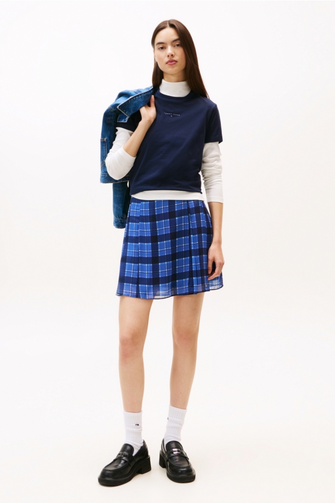 Tommy Jeans blauwe dames t-shirt | Model