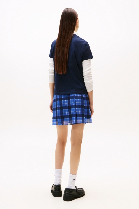 Tommy Jeans blauwe dames t-shirt | Model