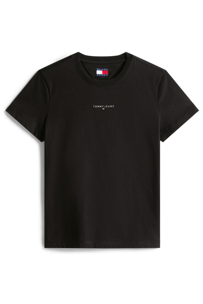 Tommy Jeans zwarte dames t-shirt | Vooraanzicht