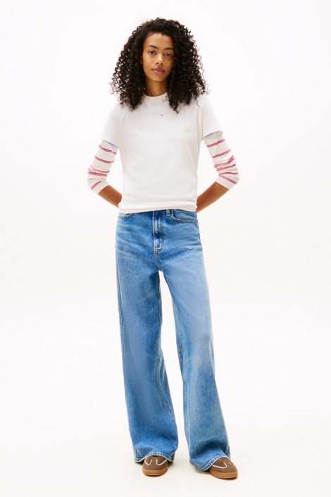 Tommy Jeans witte dames t-shirt | Model