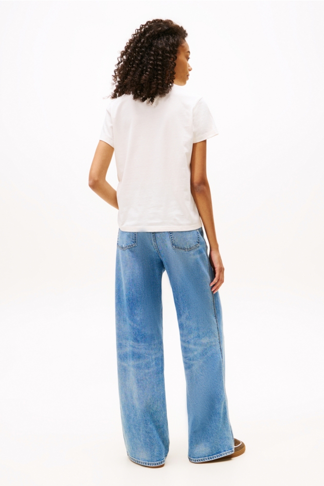 Tommy Jeans witte dames t-shirt | Model