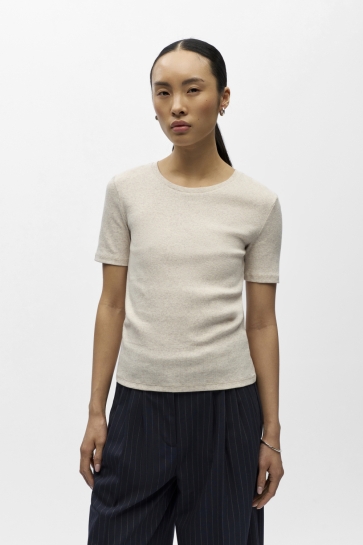 Object objmoli s/s sli t-shirt noos Beige