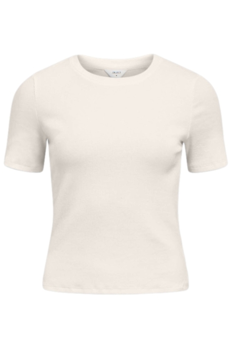 Object beige dames t-shirt | Vooraanzicht