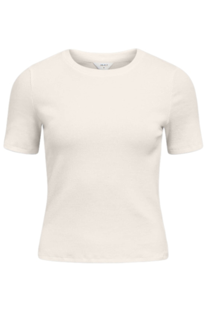 Object beige dames t-shirt | Vooraanzicht