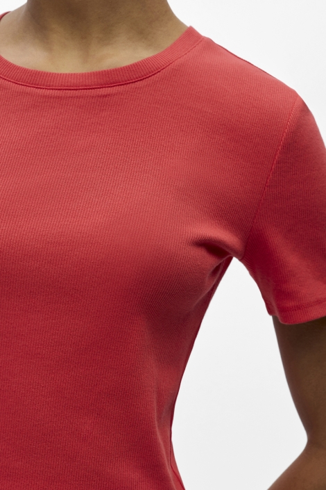 Object rode dames t-shirt | Close up
