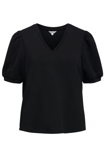 Object T-shirt OBJANDREA S/S RE V-NECK TOP NOOS 23048103 Black