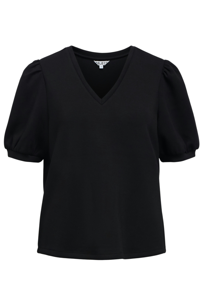 Object zwarte dames t-shirt | Vooraanzicht