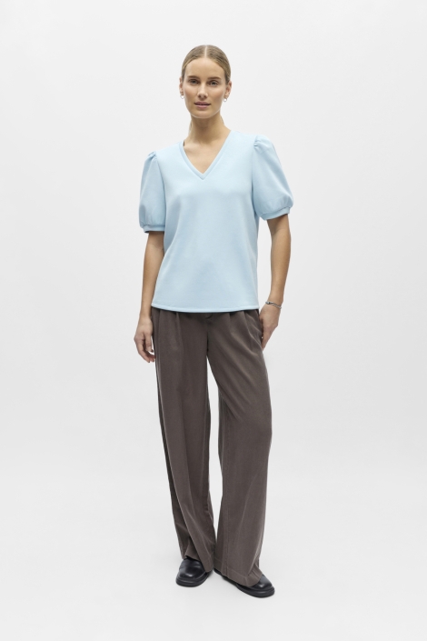 Object blauwe dames t-shirt | Model