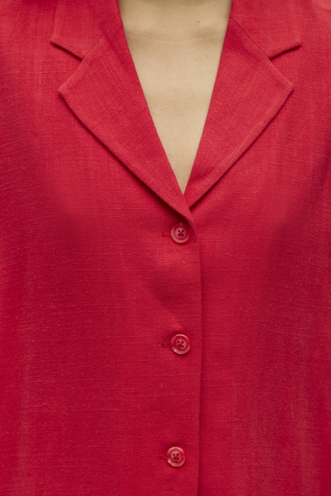 Object rode dames blouse | Close up