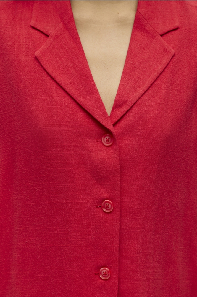 Object rode dames blouse | Close up