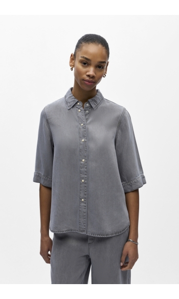 OBJFRAME 2/4 RE DENIM TOP NOOS 23046164 Light Grey Denim