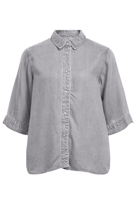 Object grijze dames blouse | Vooraanzicht