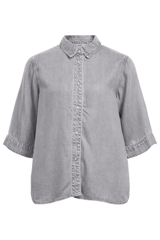 Object grijze dames blouse | Vooraanzicht