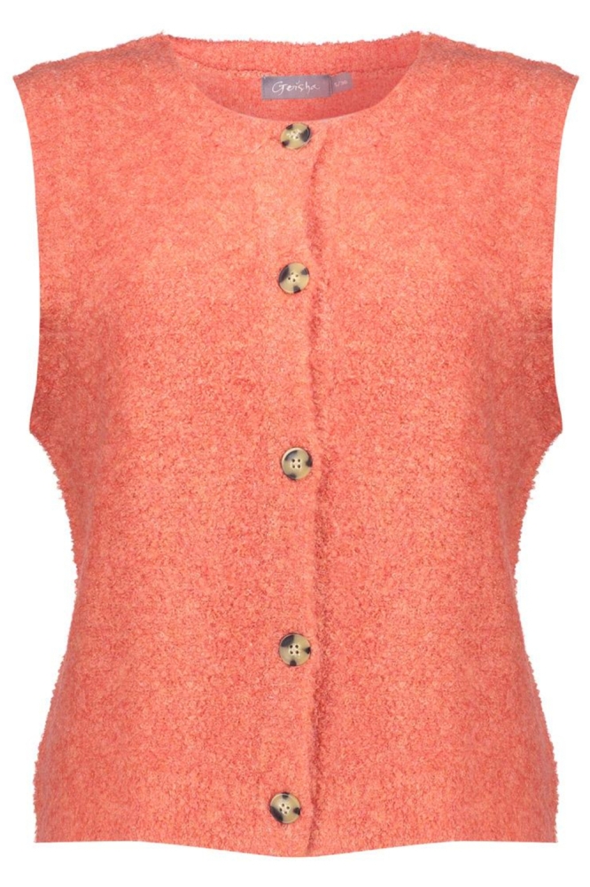 Geisha oranje dames gilet | Vooraanzicht