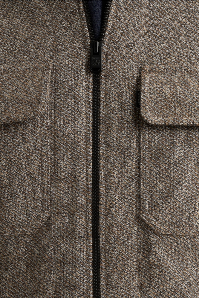 Vanguard zand heren overhemd | Close up