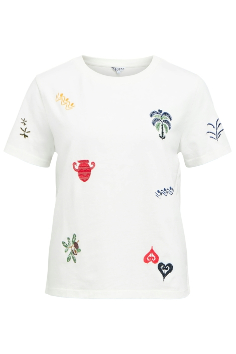 Object witte dames t-shirt | Vooraanzicht