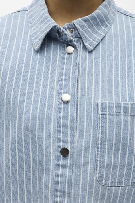 Object blauwe dames blouse | Close up