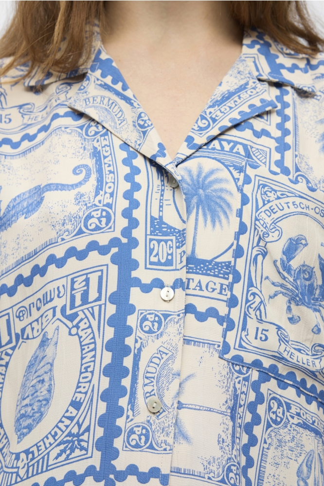 Object beige dames blouse | Close up