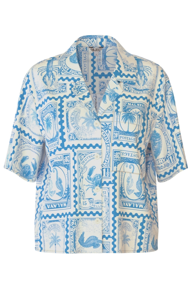 Object beige dames blouse | Vooraanzicht