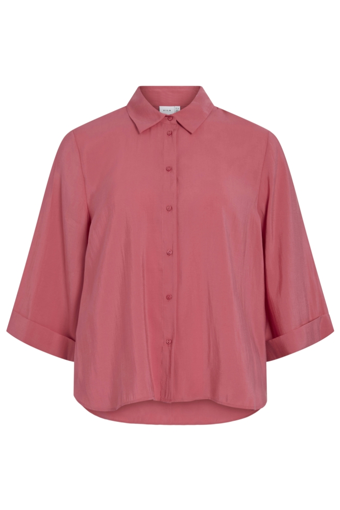 Vila roze dames blouse | Vooraanzicht