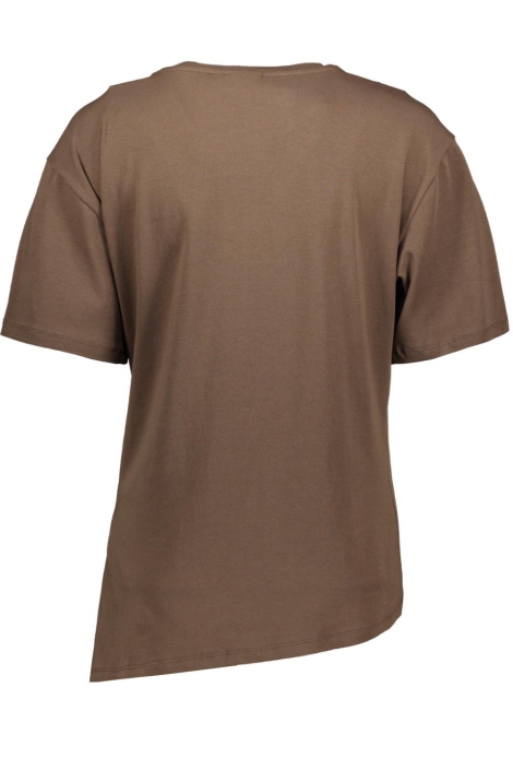 Vila bruine dames t-shirt | Achteraanzicht