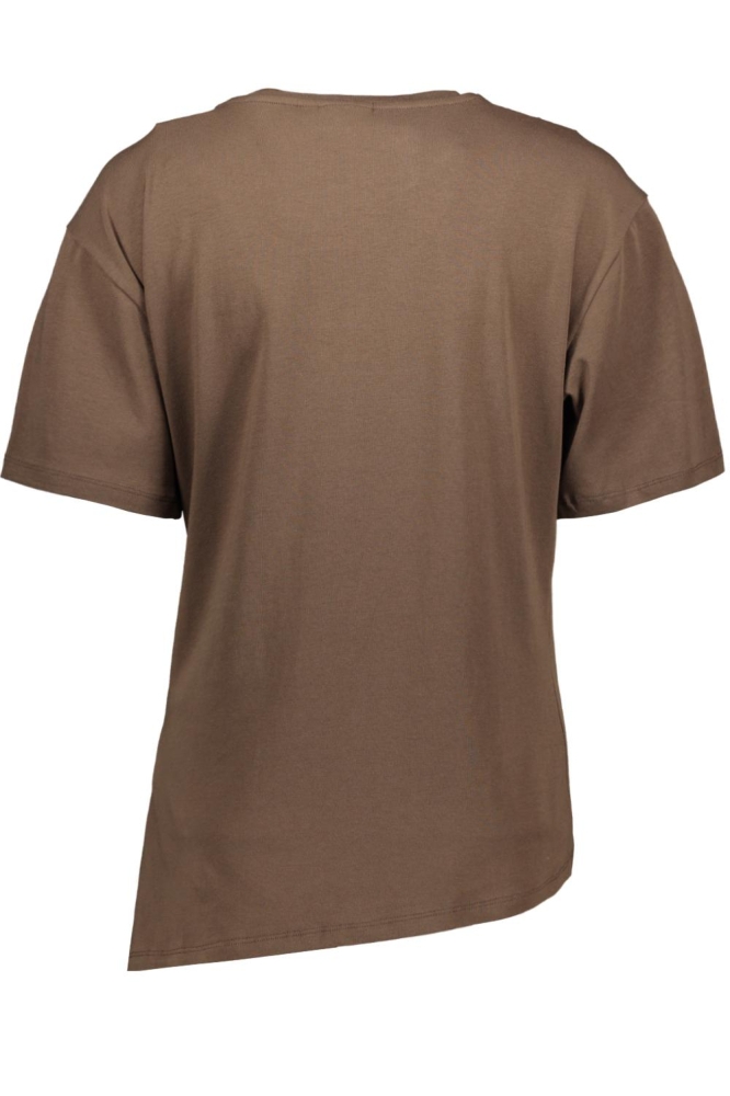 Vila bruine dames t-shirt | Achteraanzicht