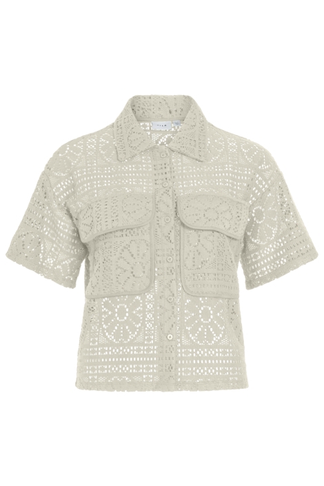 Vila beige dames blouse | Vooraanzicht
