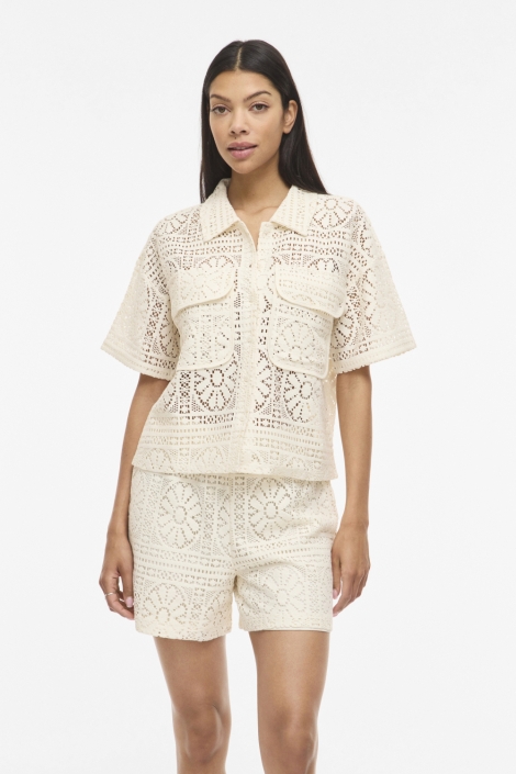 Vila beige dames blouse | Model