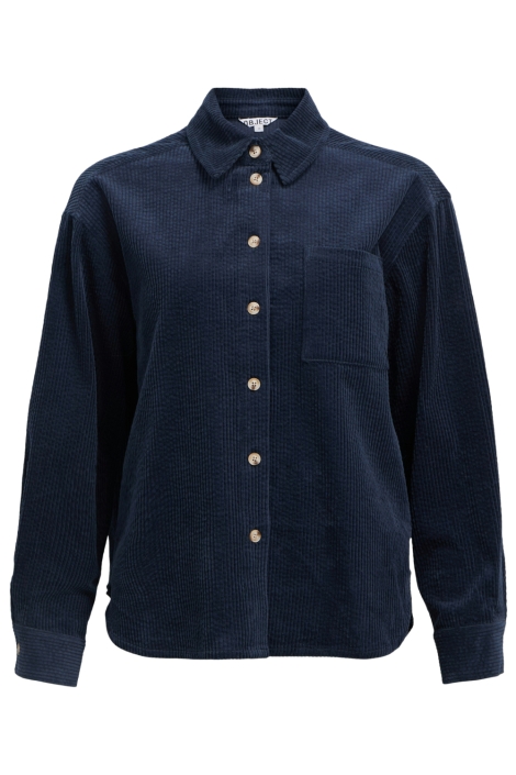 Object blauwe dames blouse | Vooraanzicht