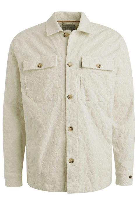 Cast Iron ecru heren overhemd | Vooraanzicht