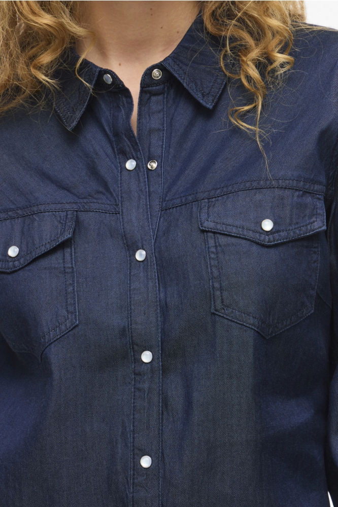 Vila blauwe dames blouse | Kleurstaal