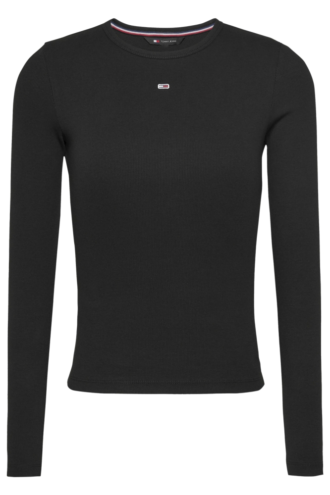 Tommy Jeans zwarte dames t-shirt | Vooraanzicht