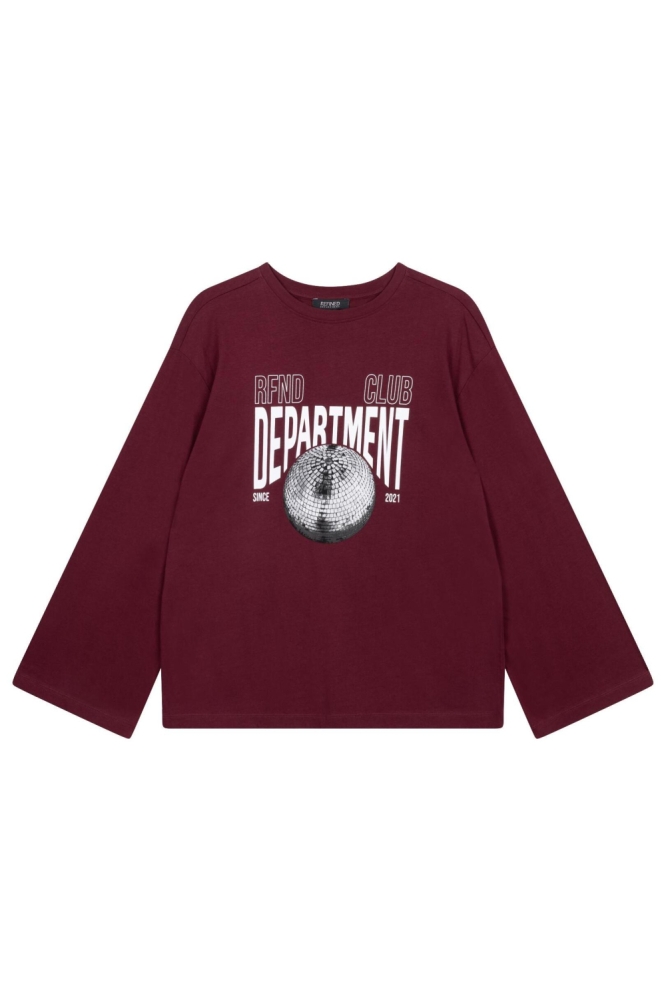Refined Department bordeaux dames t-shirt | Vooraanzicht