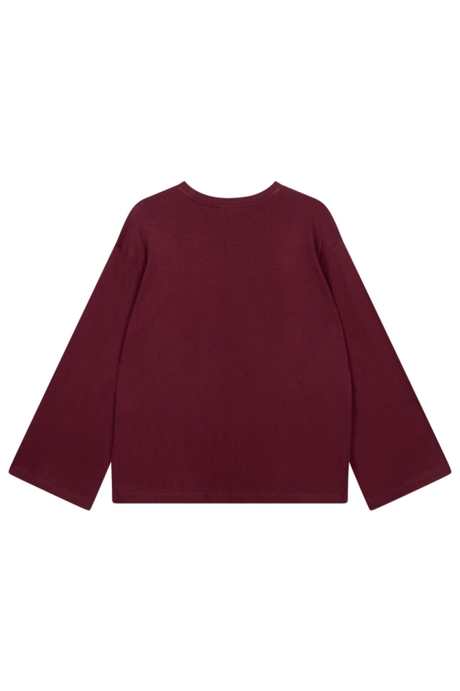 Refined Department bordeaux dames t-shirt | Achteraanzicht
