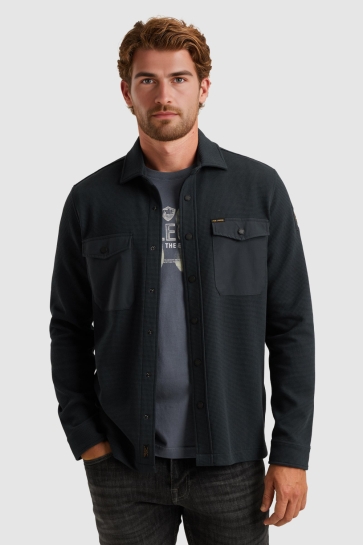 PME legend long sleeve shirt waffle jersey Blauw