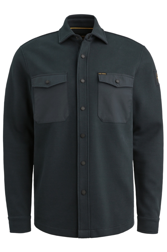 PME legend blauwe heren overhemd | Vooraanzicht