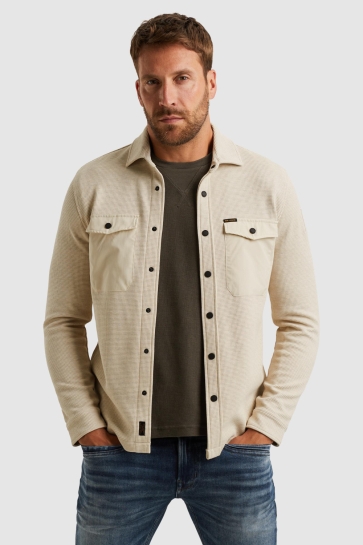 PME legend long sleeve shirt waffle jersey Beige