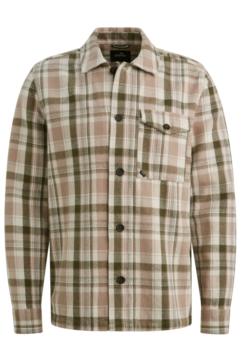 Vanguard beige heren overhemd | Vooraanzicht