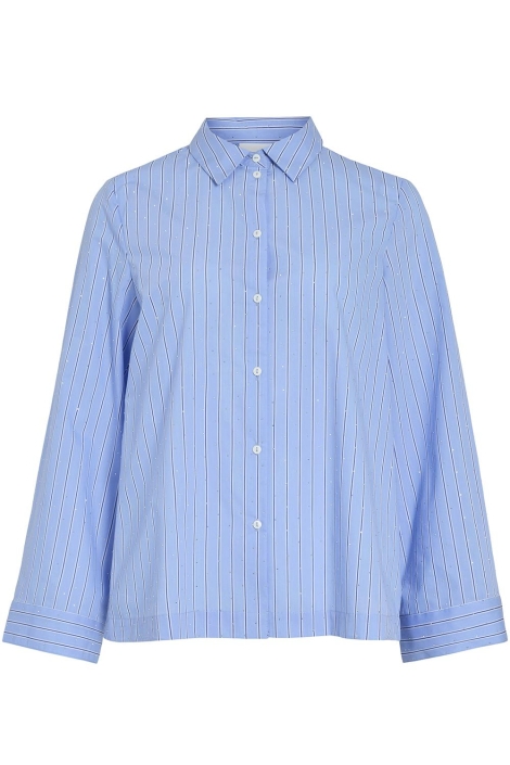 Vila blauwe dames blouse | Vooraanzicht