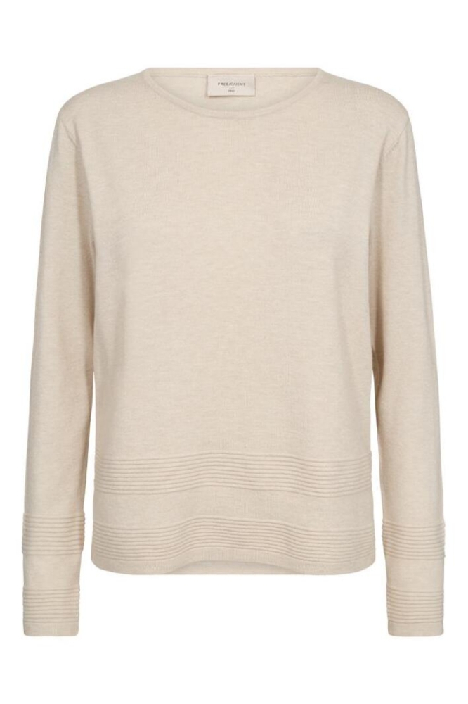 Freequent beige dames trui | Vooraanzicht